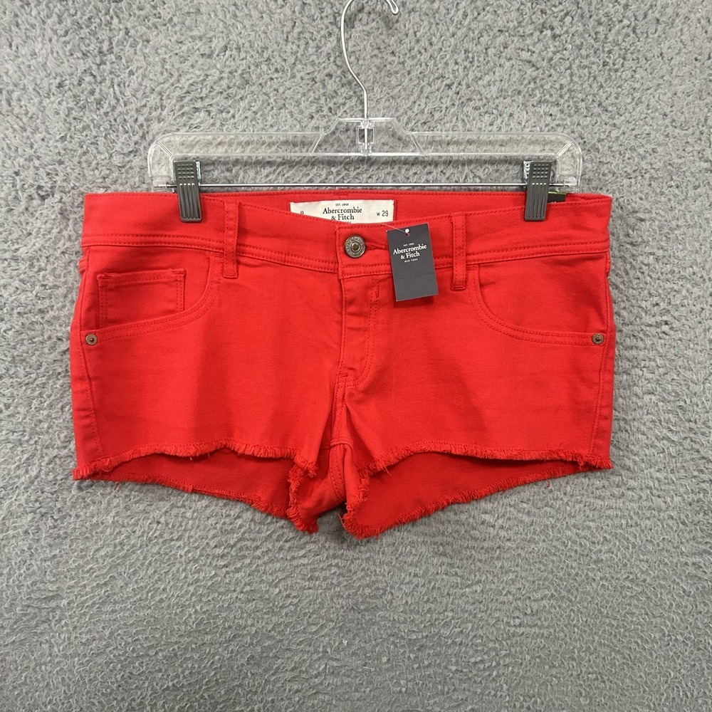 Abercrombie Fitch Shorts Womens 8/29 Red Short 2" Inseam 5 Pocket Cotton Ladies‎
